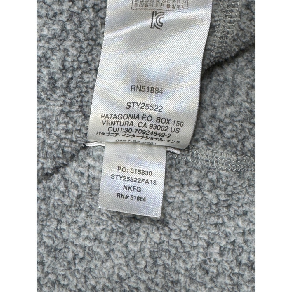 Patagonia Better Sweater 1/4 Zip Fleece Pullover Mens Small Gray Knit 25522FA18 - Picture 8 of 9